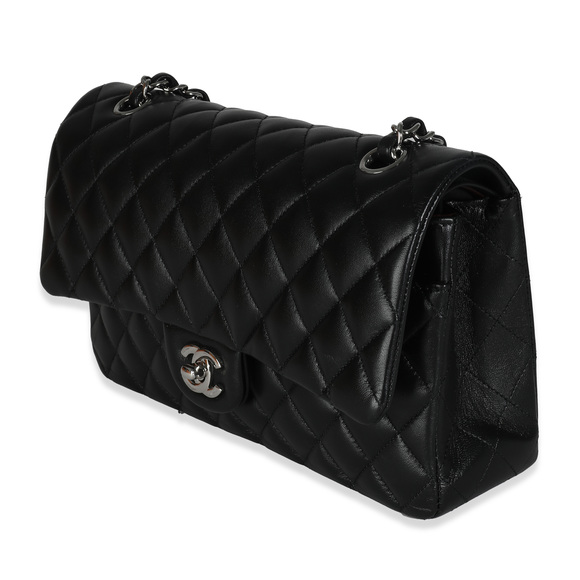 Chanel Black Quilted Lambskin Medium Classic Double Flap Bag - Picture 3 of 8